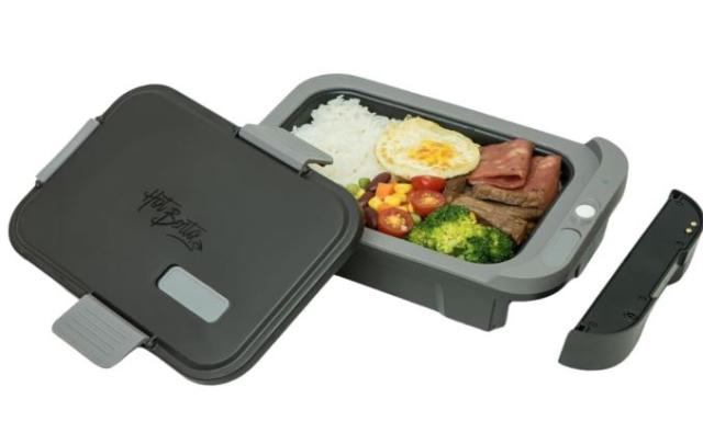 Hot Bento Plus Heated Lunch Box With Removable Battery Cooking Gizmos